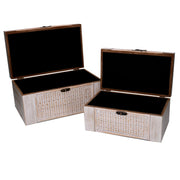 Rectangular bleached wooden box 1-2 cm34x20,5h17,5