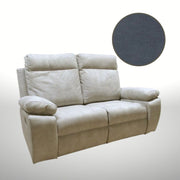 Milano 2 seater sofa 2 manual recliners gray