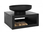 Brazier with black wood holder Efesto garden furniture