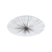Eglo Nieves Led White Ceiling Light with White and Silver Decoration