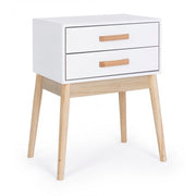 ORDINARY white chest of drawers 2 drawers 58h cm