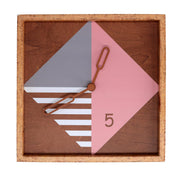 Square wooden clock cm31x31h4,5