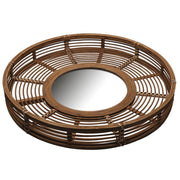 Round natural wood mirror cmø62x8,5