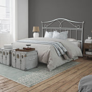 Iron double bed with white ISCHIA iron bed frame 166x202x h128 cm