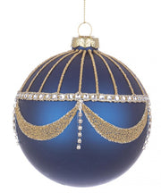8x Blue Glass Sphere Vase - D100