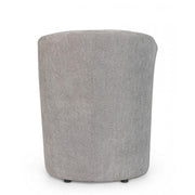 Armchair in wood and light gray fabric BELIZE 64,5x63x h76 cm