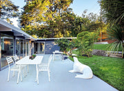 Lennie white aluminum chairs