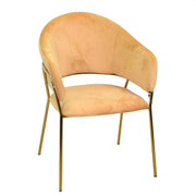 Rotterdam ocher velvet armchair