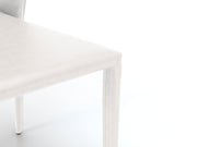 Faux leather chair and white seat 49x56x82h cm