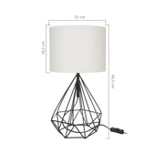 Desk lamp Black White urban 25x h46,5 cm