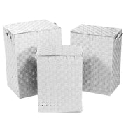 Rectangular lined white polyester 1-3 basket cm40x30h55