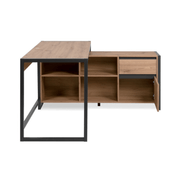 Denver37A corner desk reversible anthracite oak