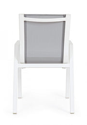 White Pelagius chair with armrests