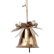 Gold metal bell 11x10h8 cm