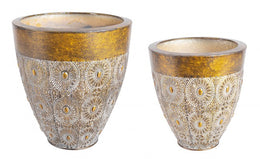 2x Set2 Candle Holder Aladdin Burnished