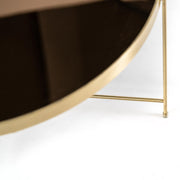 Black metal glass table 70 x 70 x h 40 cm