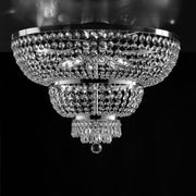 Imperial ceiling lamp in iron and chromed brass with eight lights 65x h48 cm