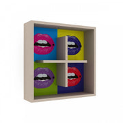 Decorative wall cube shelf bulletin board mouth 60 cm