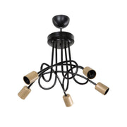 Sardala MDL3843 5-light ceiling lamp in woven metal