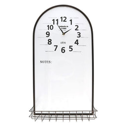 Metal clock w-shelf and blackboard cm38x71x2-14