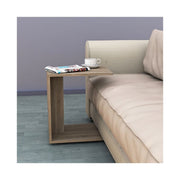 C-shaped bench coffee table for living room oak color 35x45xh.62 cm