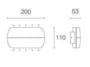 Wall lamp 5W + 5W Led 4000K white pillow line