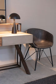 Warhol vintage anthracite eco-leather chair