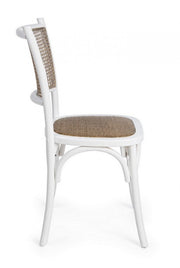 Rustic style white wooden chair