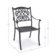 Iron garden chair C-BR Ivrea Anthracite