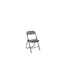 Basic gray velvet folding chair 79cm.