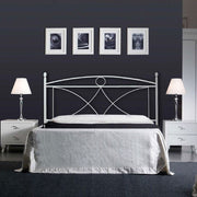 Iron double bed with white iron bed frame ALICE 166x202x h128 cm