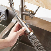 Kitchen Mixer with Retractable Sprayer Chrome L 35 x W 9 x H 54 cm