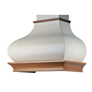 BOMBINA extractor hood in stainless steel and 90 cm wooden frame