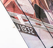 Print on wood with multicolor canvas 60x100 cm