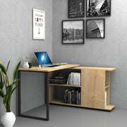 Desk with reversible bookcase Oak OSLO 120x60x h74 cm