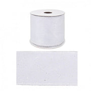 12x White Glitter Ribbon 4M Display12