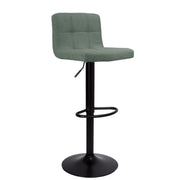 Adjustable Mint Color Stool with Matte Black Legs 49x40x87 cm