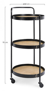 Jerrod 3 Shelf Vintage Trolley