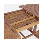 Extendable Oval Acacia wood outdoor table 150 - 200x90x h74 cm