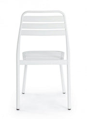 Lennie white aluminum chairs