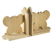 Pair of wooden bookends with butterflycm19x17x19