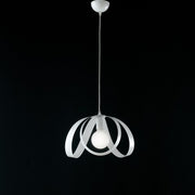 Chandelier bedroom suspension in white iron one light 32x h24 cm