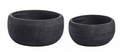 Set2 Black Graffiti Bowl Vase