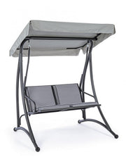 Two-seater steel rocking chair Anthracite GRELY 145x120x h185 cm