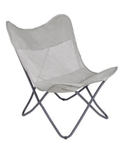 Folding sea chair in textilene Natural BUTTERFLY GABICCE 77.5x81x h89 cm