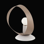 Bedside table lamp in White Tortora iron one light 19x h21 cm