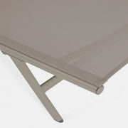 Arent cot in steel and with dove gray armrests cm 195