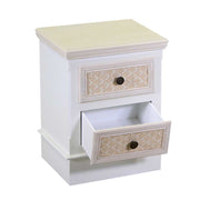 Lausanne wooden cabinet 2 cream drawers cm37x30h49