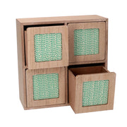 Squared brown wooden rack cm20x8x20