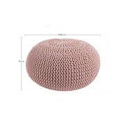 Pink woven pouf furnish design cm 80